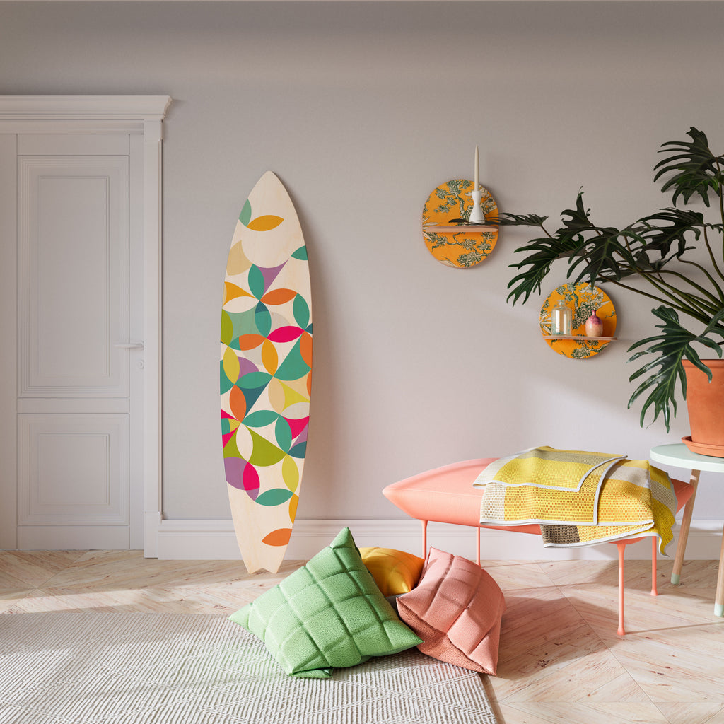 PIXEL BLOSSOM Deko-Surfboard