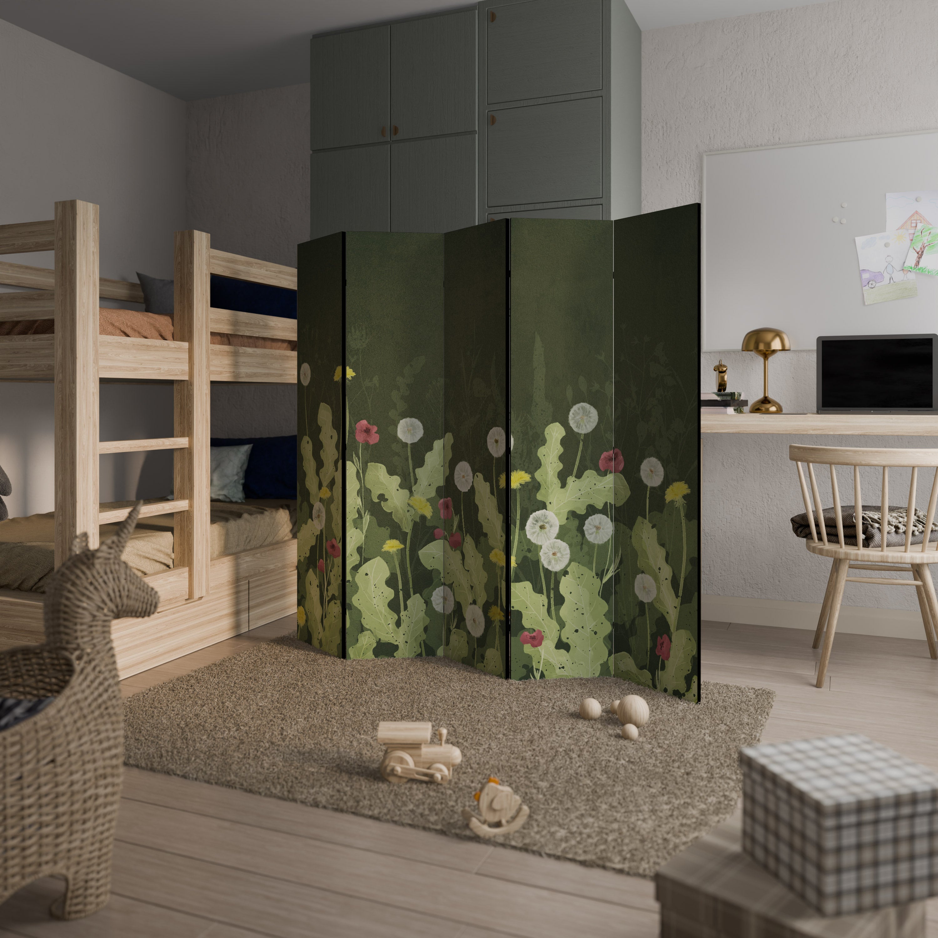 DANDELION AMUSE 5-Panel Room Divider