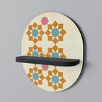 FLORAL DECOR Ovales Kunstregal in Schwarz