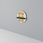 FLORAL DECOR Ovales Kunstregal in Schwarz