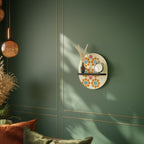 FLORAL DECOR Ovales Kunstregal in Schwarz