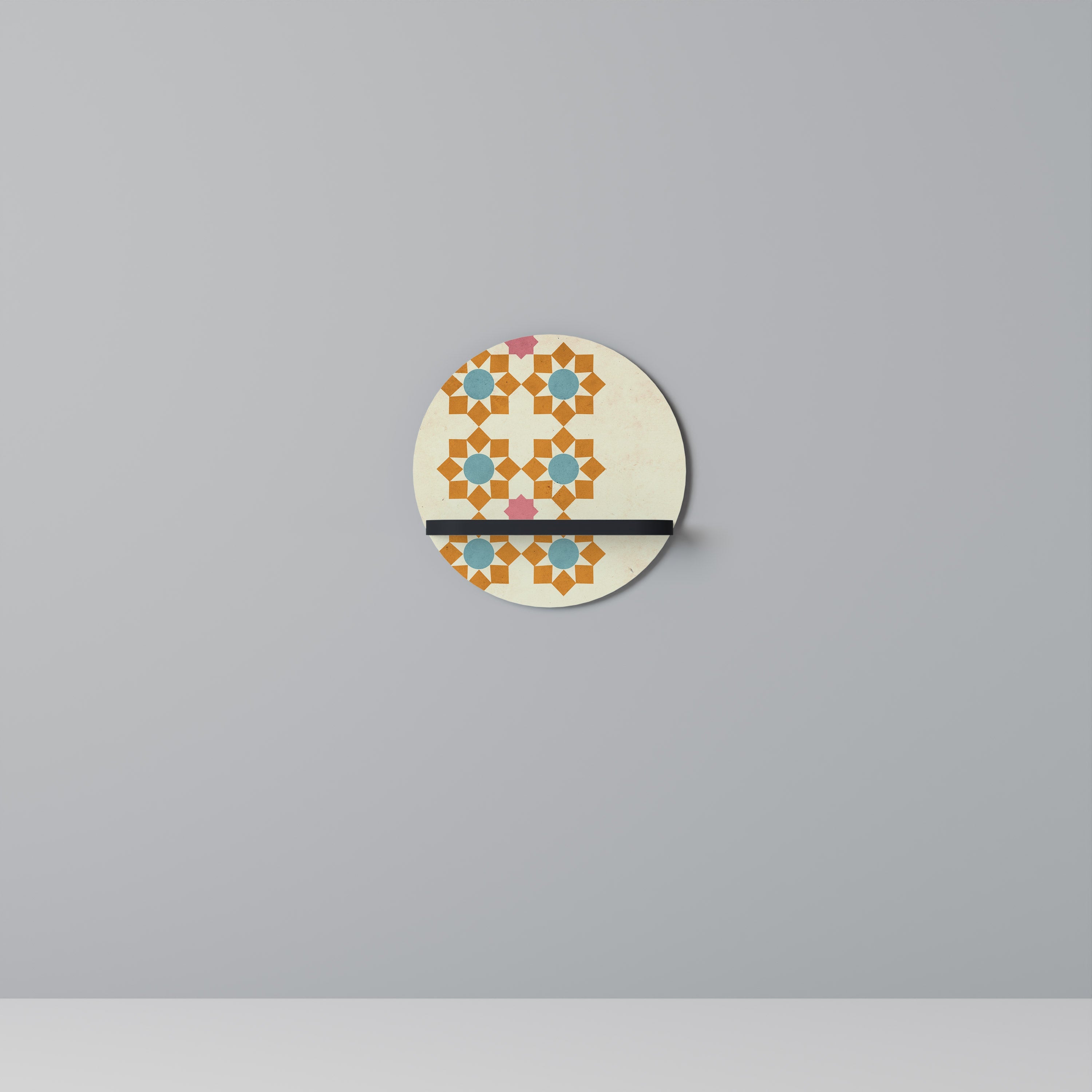 FLORAL DECOR Rundes Kunstregal in Schwarz