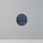 MIDNIGHT FLORA Ovales Kunstregal in Schwarz