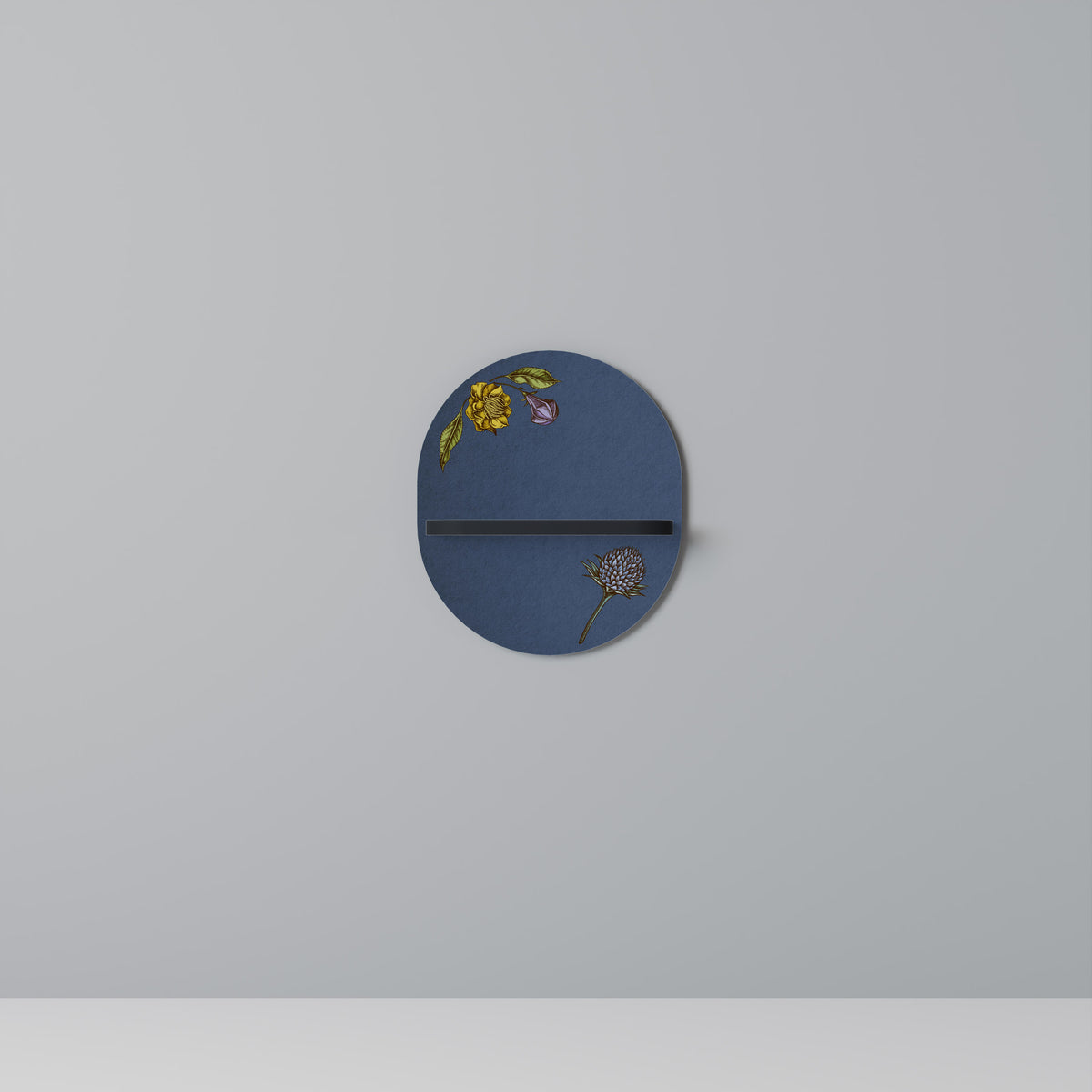 MIDNIGHT FLORA Dekoratives Wandregal