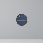 MIDNIGHT FLORA Ovales Kunstregal in Eiche-Optik