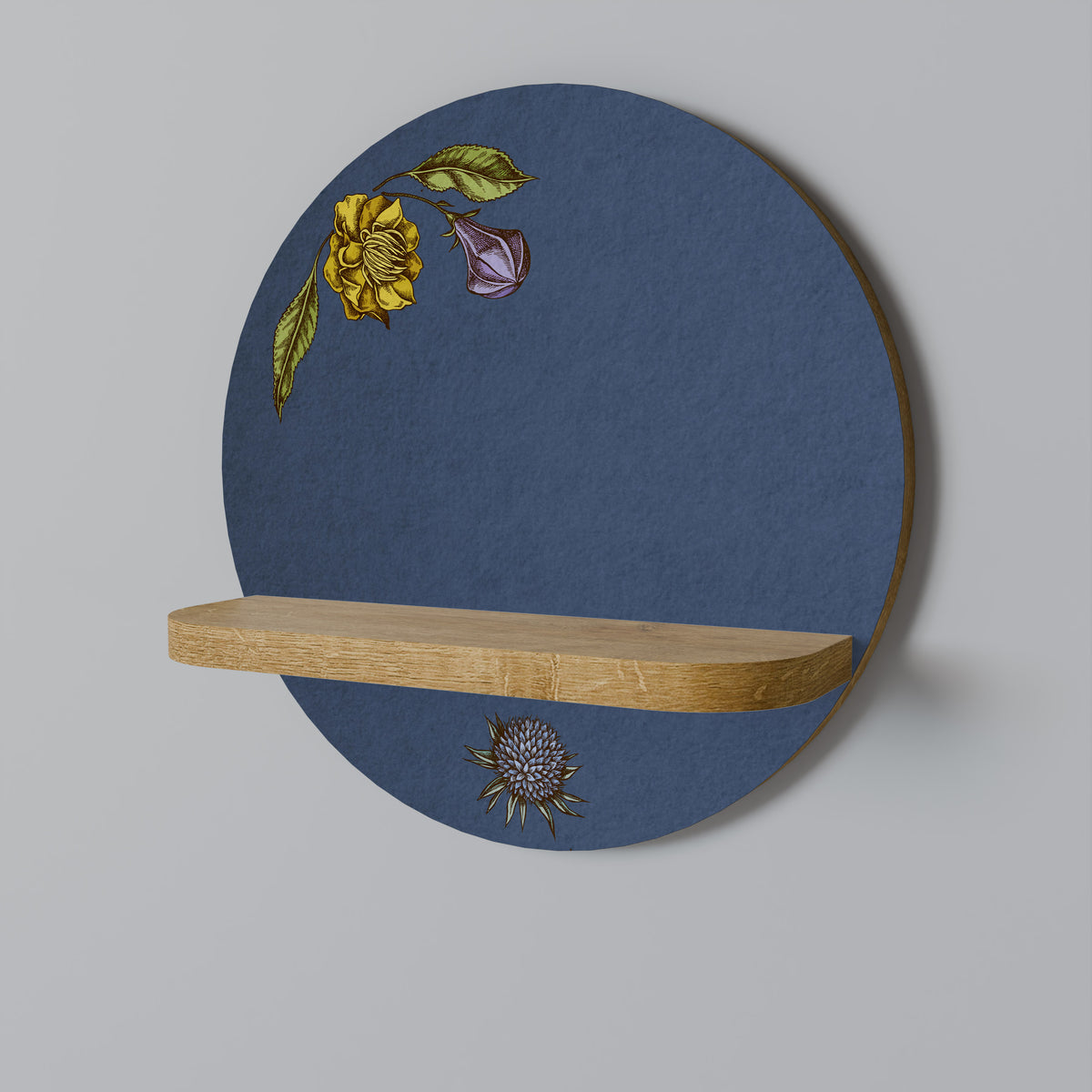 MIDNIGHT FLORA Dekoratives Wandregal