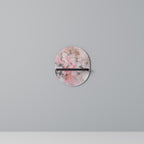 CHERRY BLOSSOM Ovales Kunstregal in Schwarz