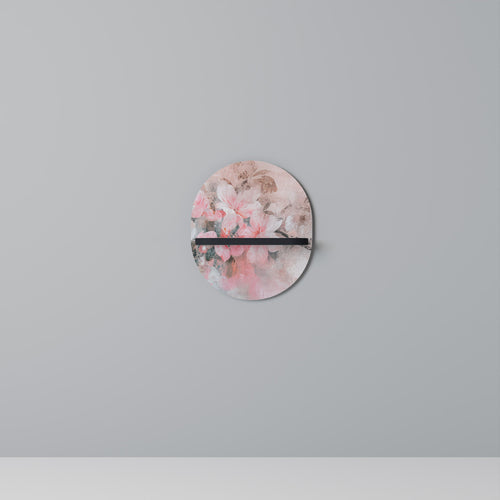 CHERRY BLOSSOM Ovales Kunstregal in Schwarz