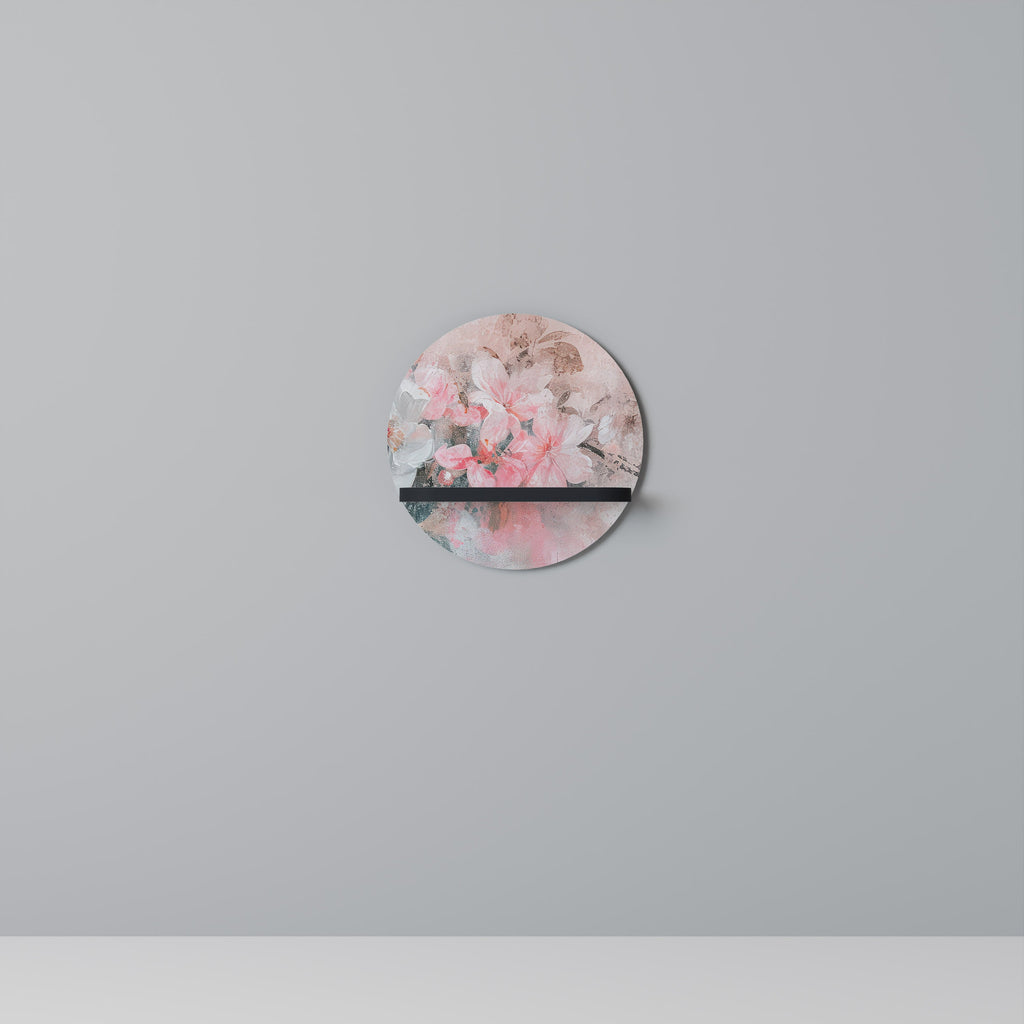 CHERRY BLOSSOM Rundes Kunstregal in Schwarz