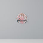 CHERRY BLOSSOM Rundes Kunstregal in Schwarz