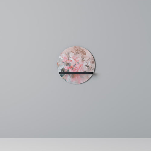 CHERRY BLOSSOM Rundes Kunstregal in Schwarz