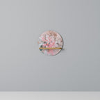 CHERRY BLOSSOM Round Art Shelf In Oak Effect