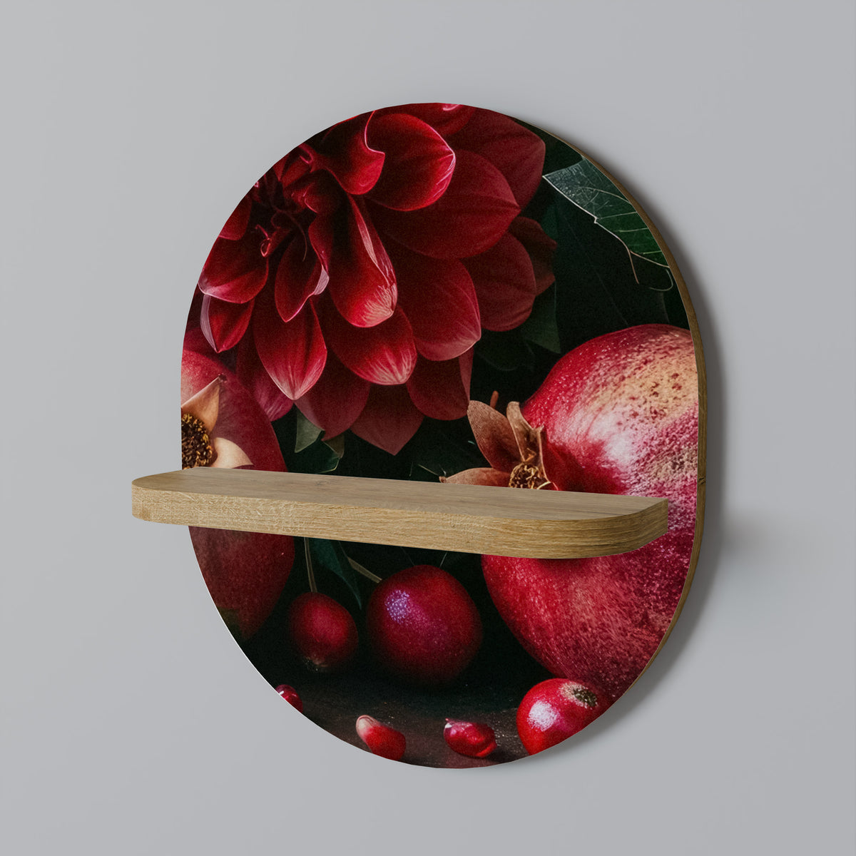 DAHLIAS AND POMEGRANATES Dekoratives Wandregal