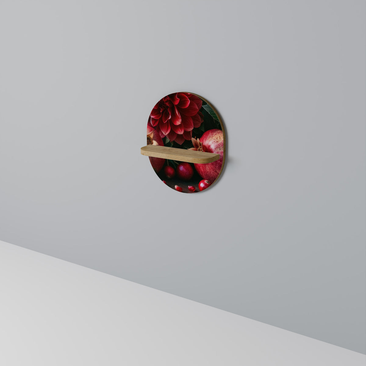 DAHLIAS AND POMEGRANATES Dekoratives Wandregal