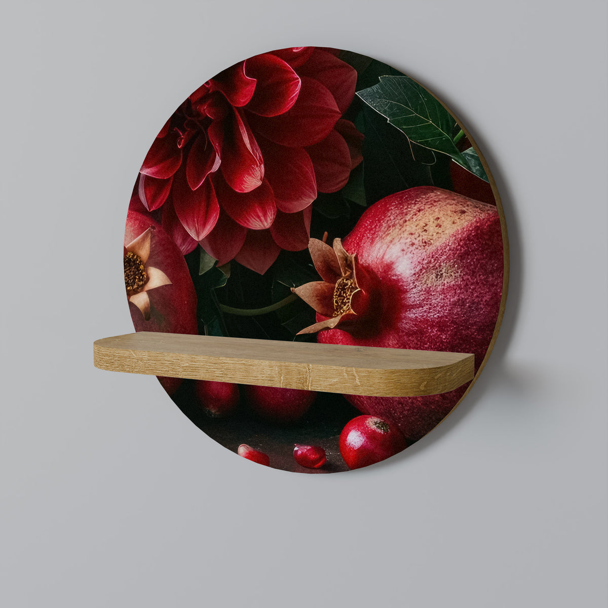 DAHLIAS AND POMEGRANATES Dekoratives Wandregal