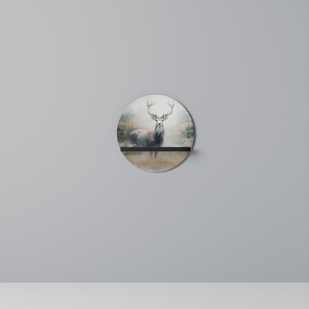 FOREST KING Rundes Kunstregal in Schwarz