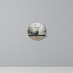 FOREST KING Rundes Kunstregal in Schwarz