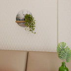 FOREST KING Rundes Kunstregal in Eiche-Optik