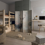 FOREST KING Dekorativer Paravent - 4-teilig