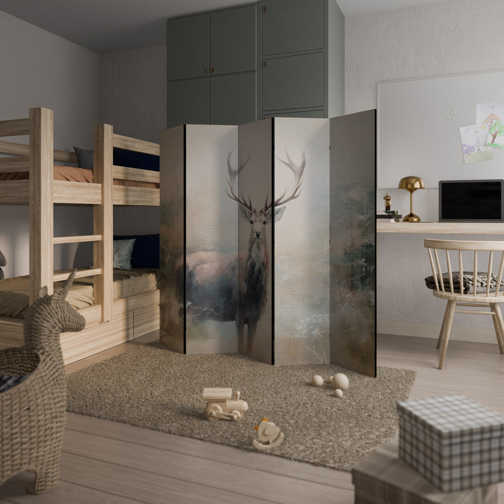 FOREST KING Dekorativer 5-teiliger Raumteiler