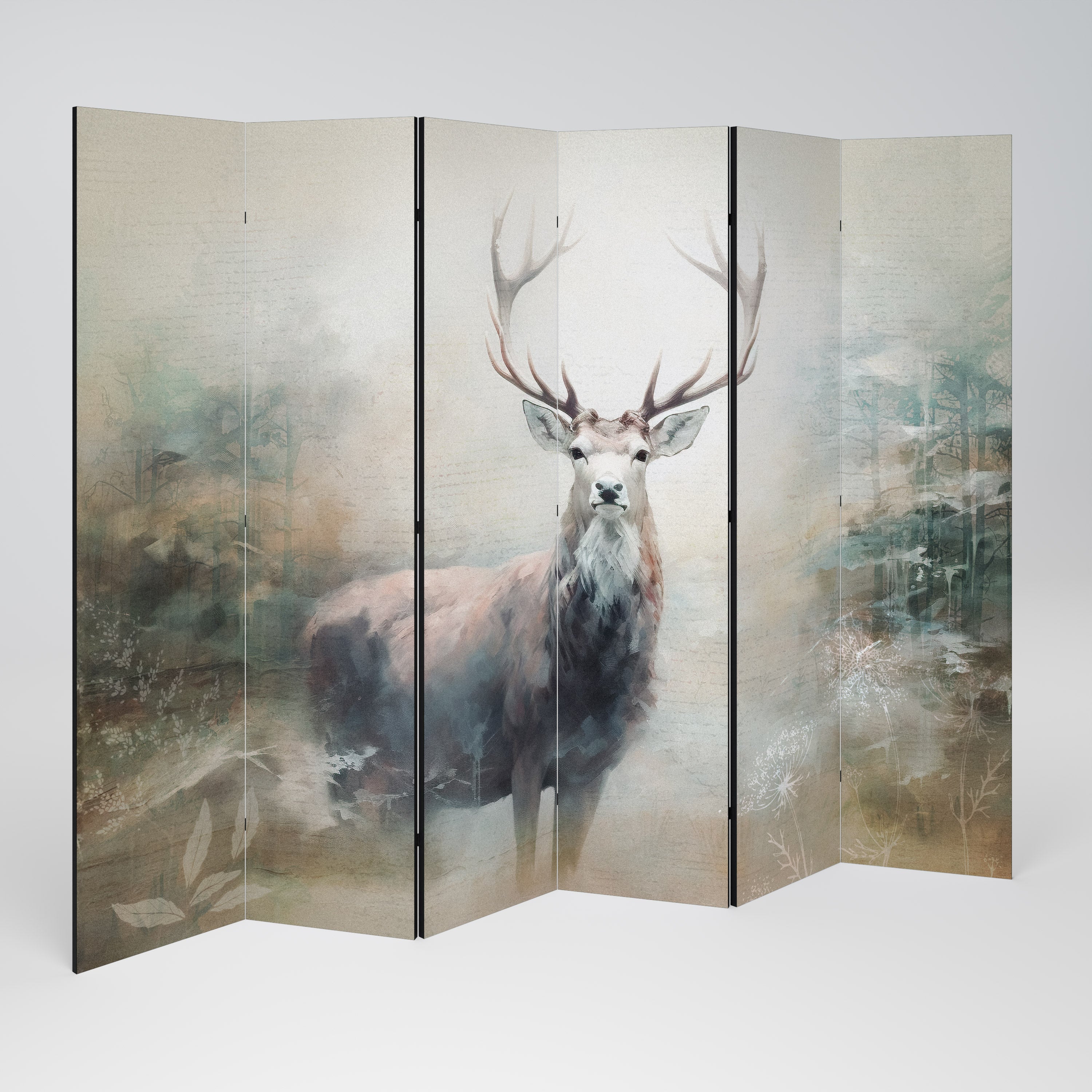 FOREST KING Dekorativer 6-teiliger Raumteiler