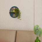 MEADOW IDYLL Ovales Kunstregal in Schwarz