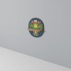 MEADOW IDYLL Ovales Kunstregal in Eiche-Optik