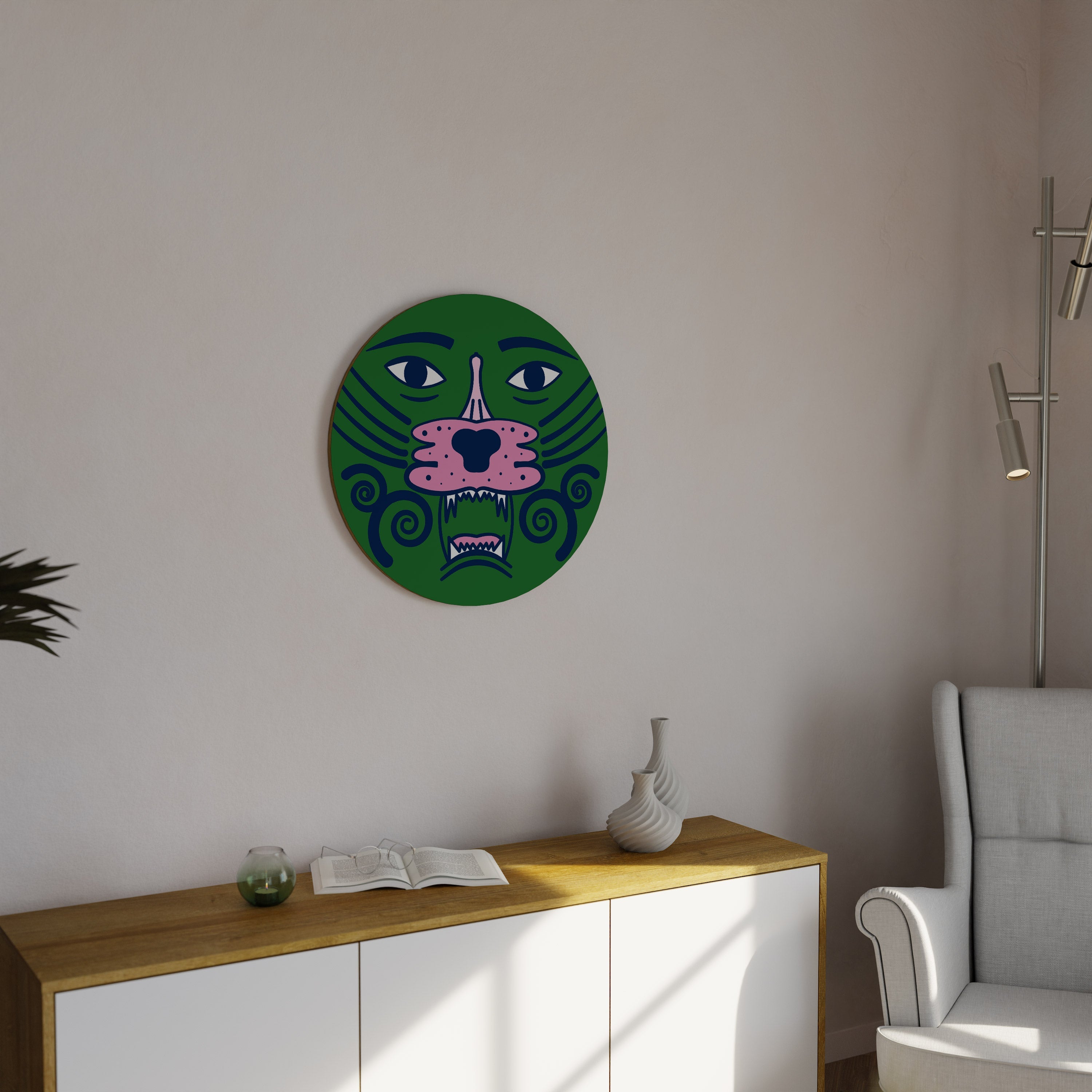 Runde Wandkunst „STAY WILD“