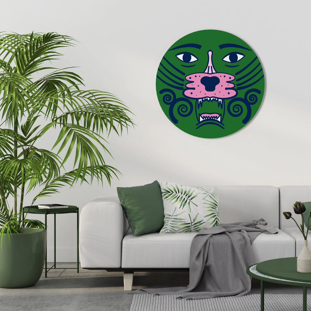 Runde Wandkunst „STAY WILD“