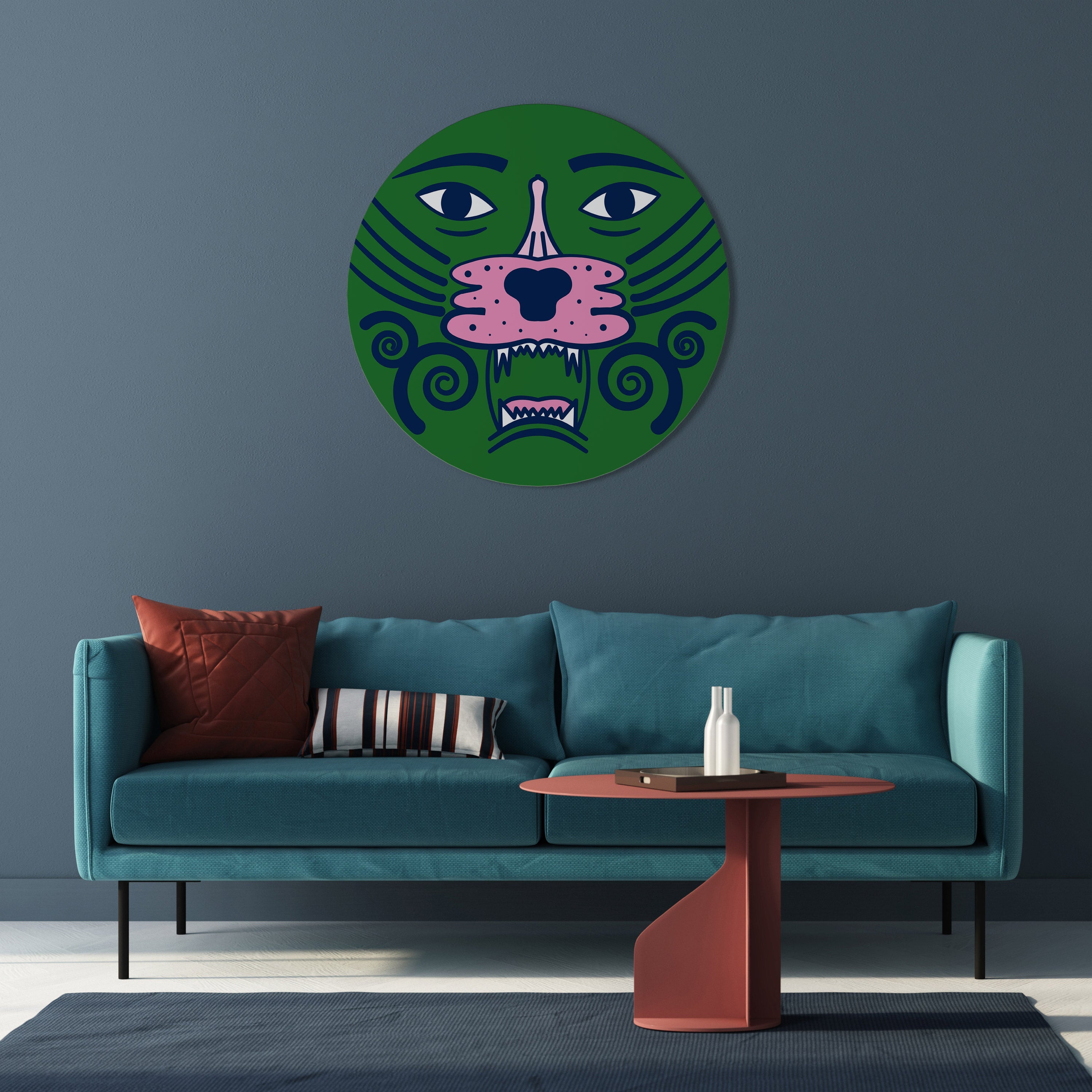 Runde Wandkunst „STAY WILD“