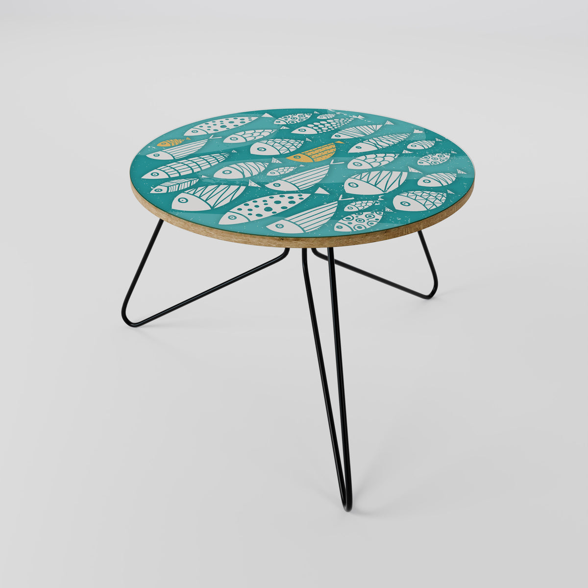 FISHY FOLK ART Coffee Table