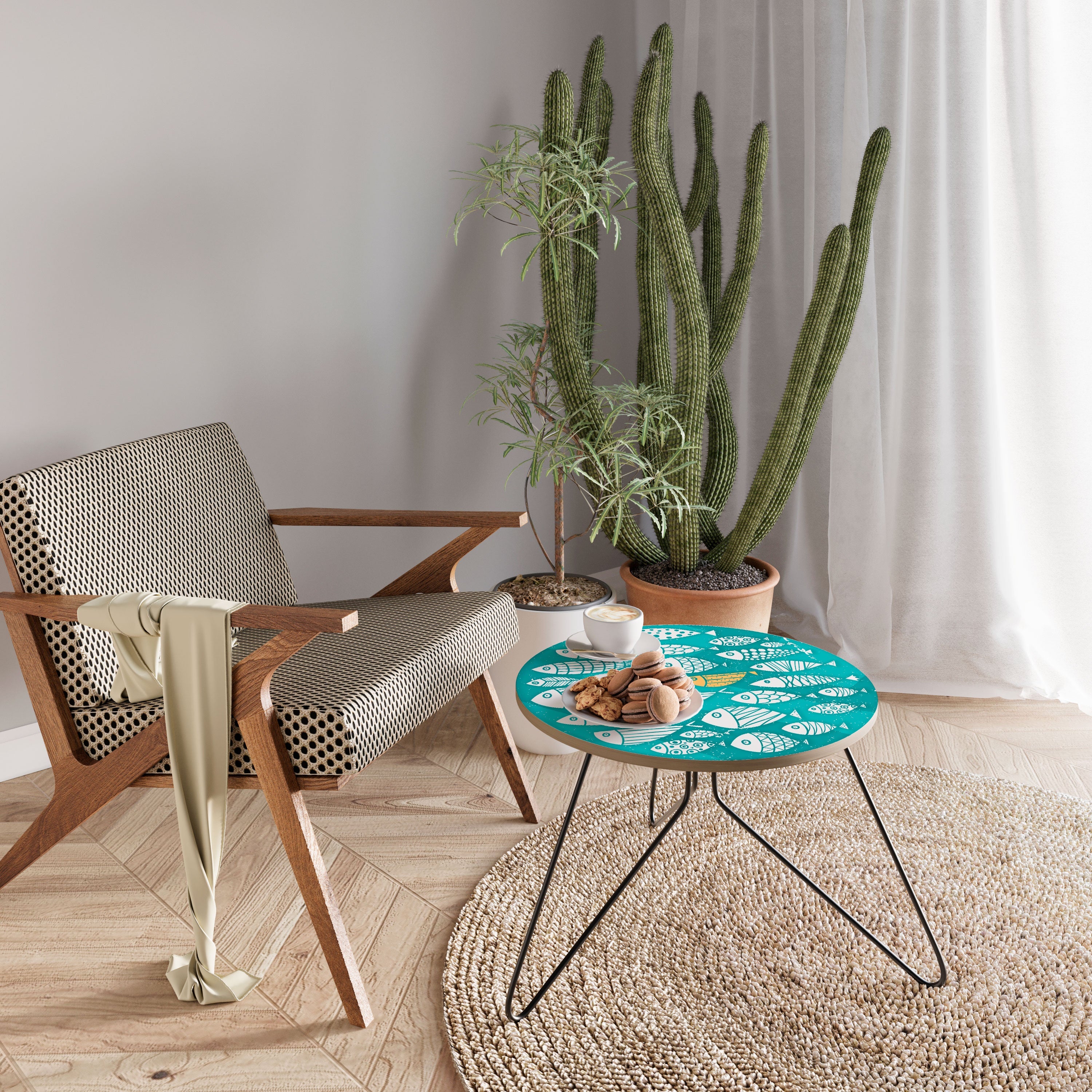 FISHY FOLK ART Couchtisch 60