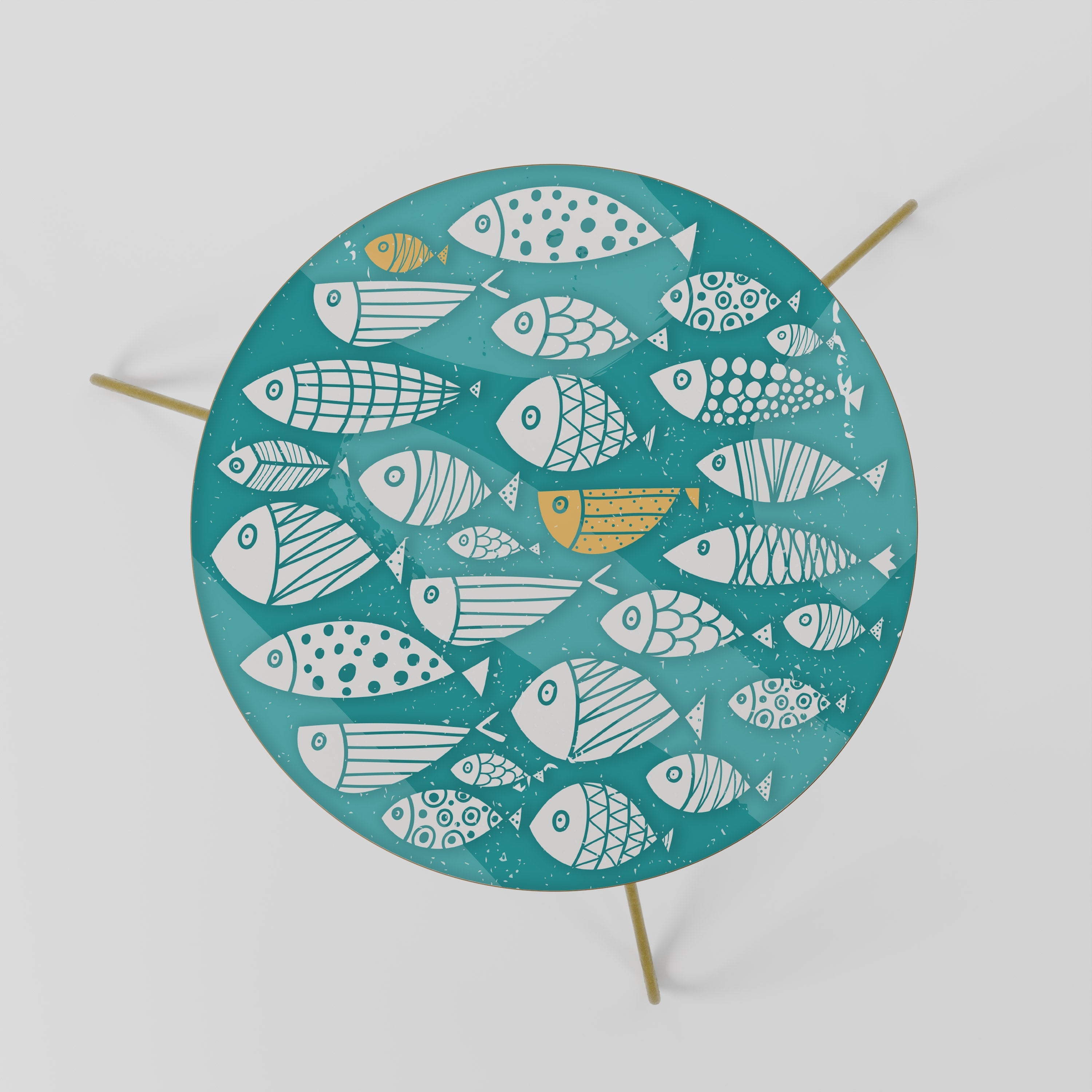 FISHY FOLK ART Couchtisch 60