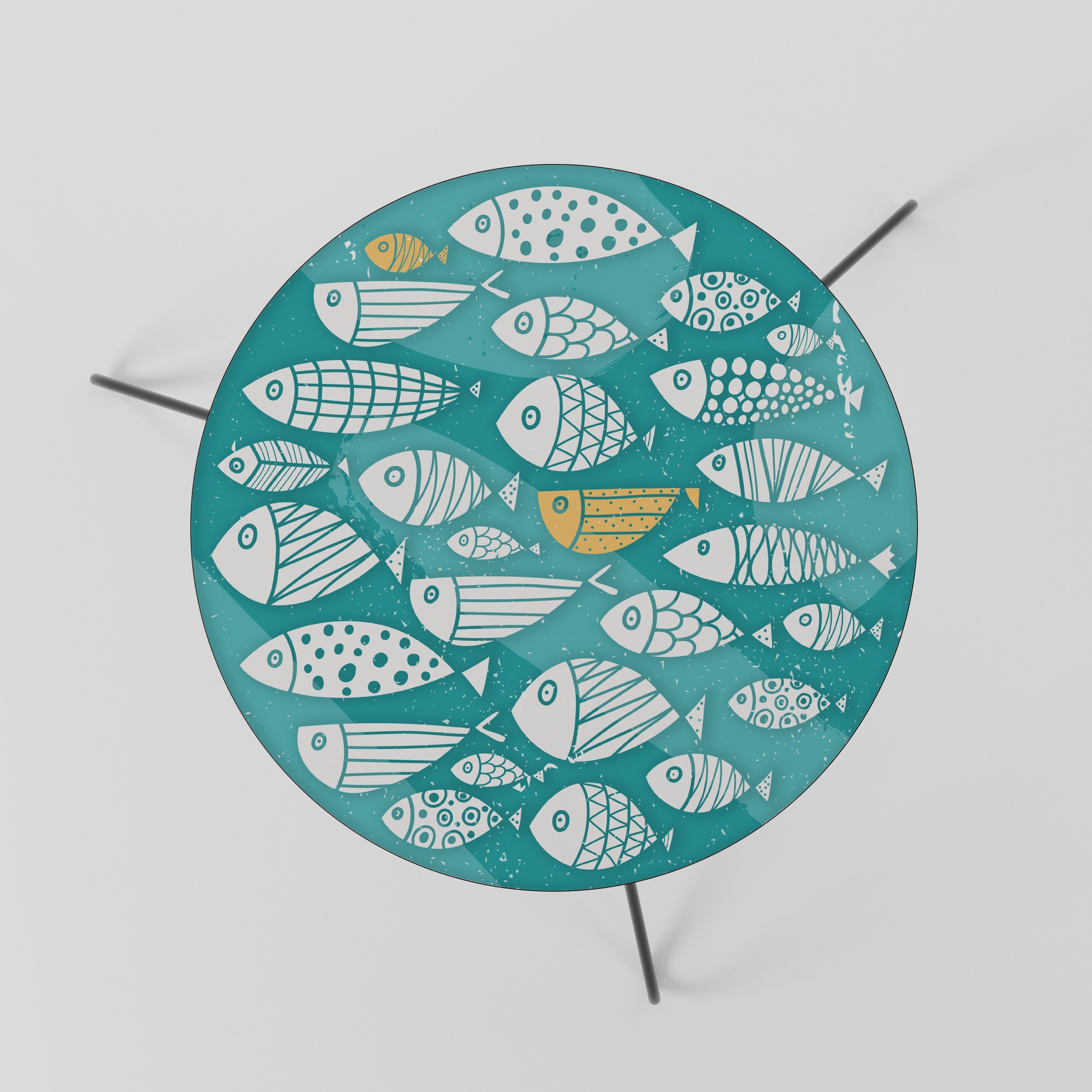 FISHY FOLK ART Couchtisch 60