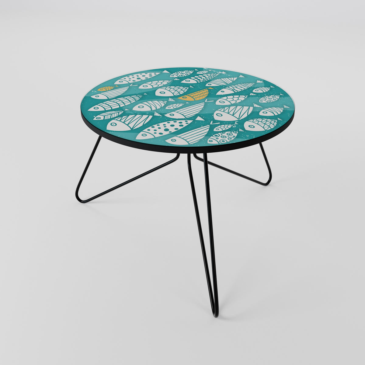 FISHY FOLK ART Coffee Table