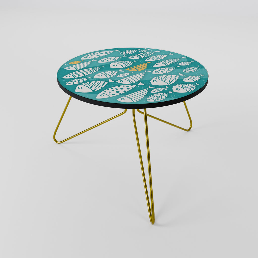 FISHY FOLK ART Coffee Table