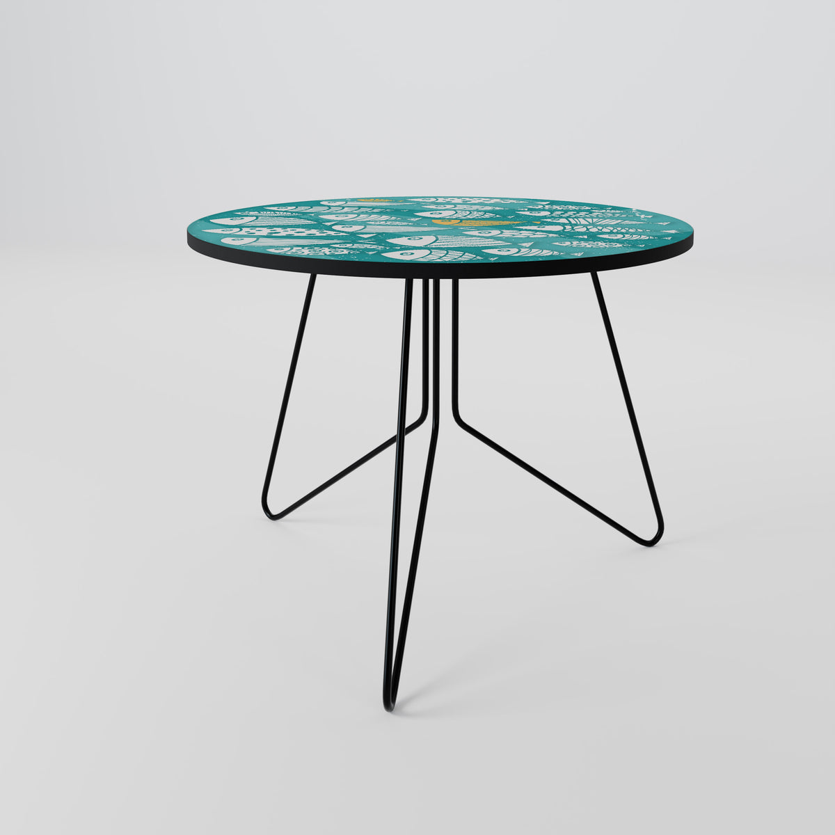 FISHY FOLK ART Coffee Table