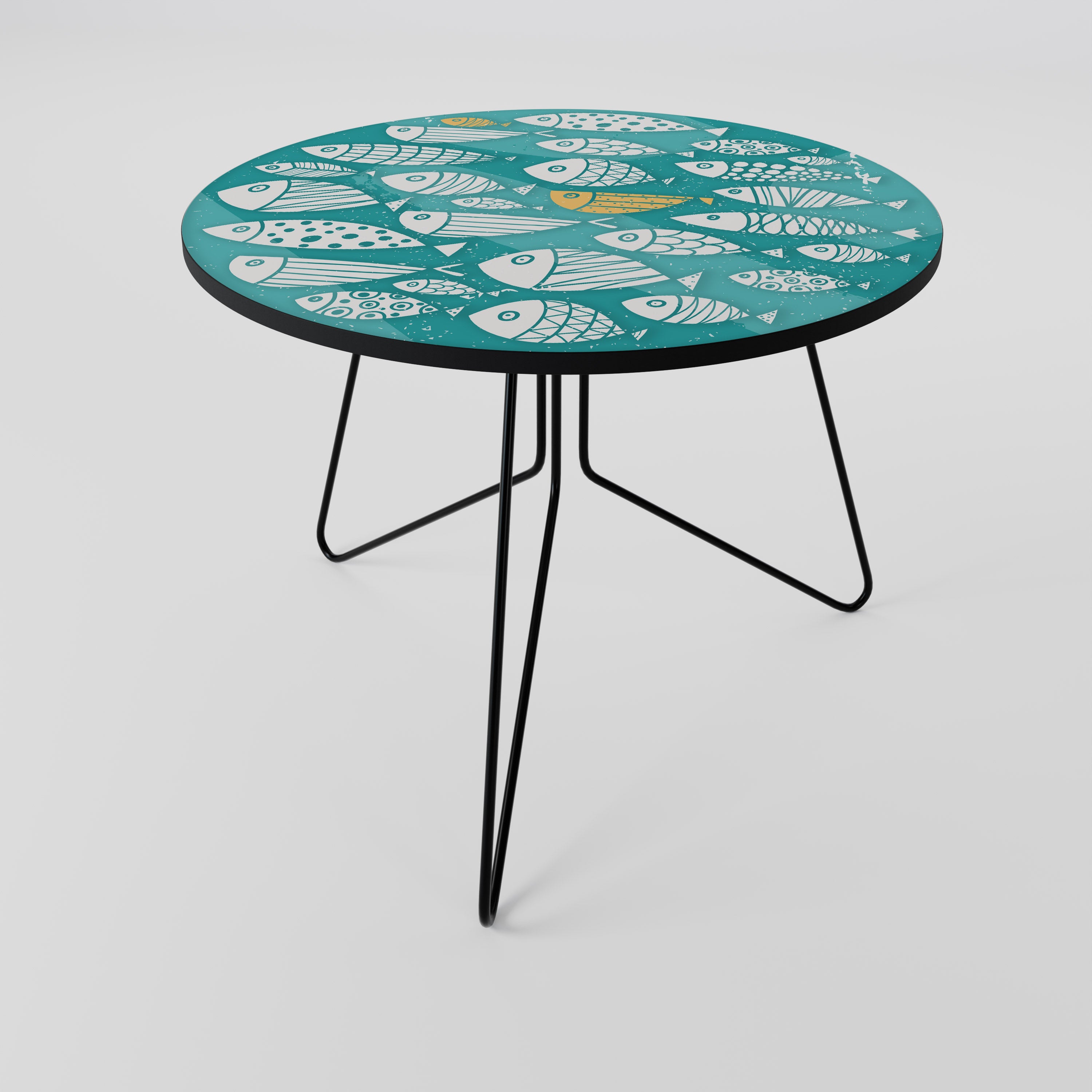 FISHY FOLK ART Coffee Table