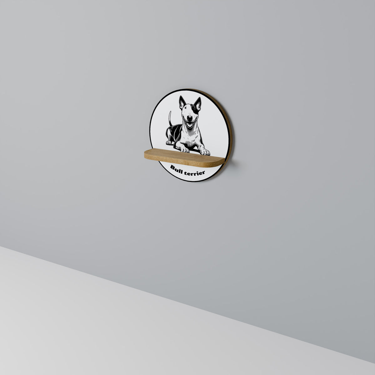 BULL TERRIER Dekoratives Wandregal