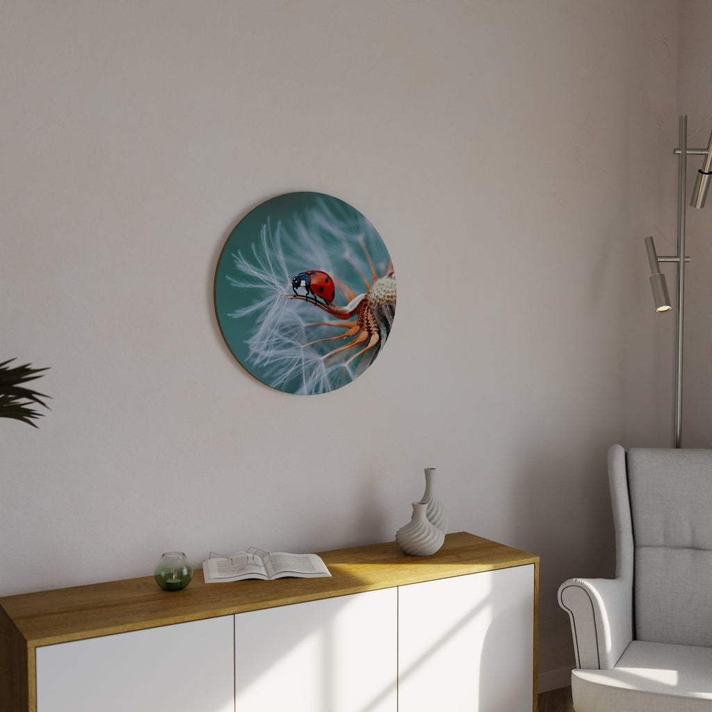 LADYBUG BALANCE Runde Wandkunst