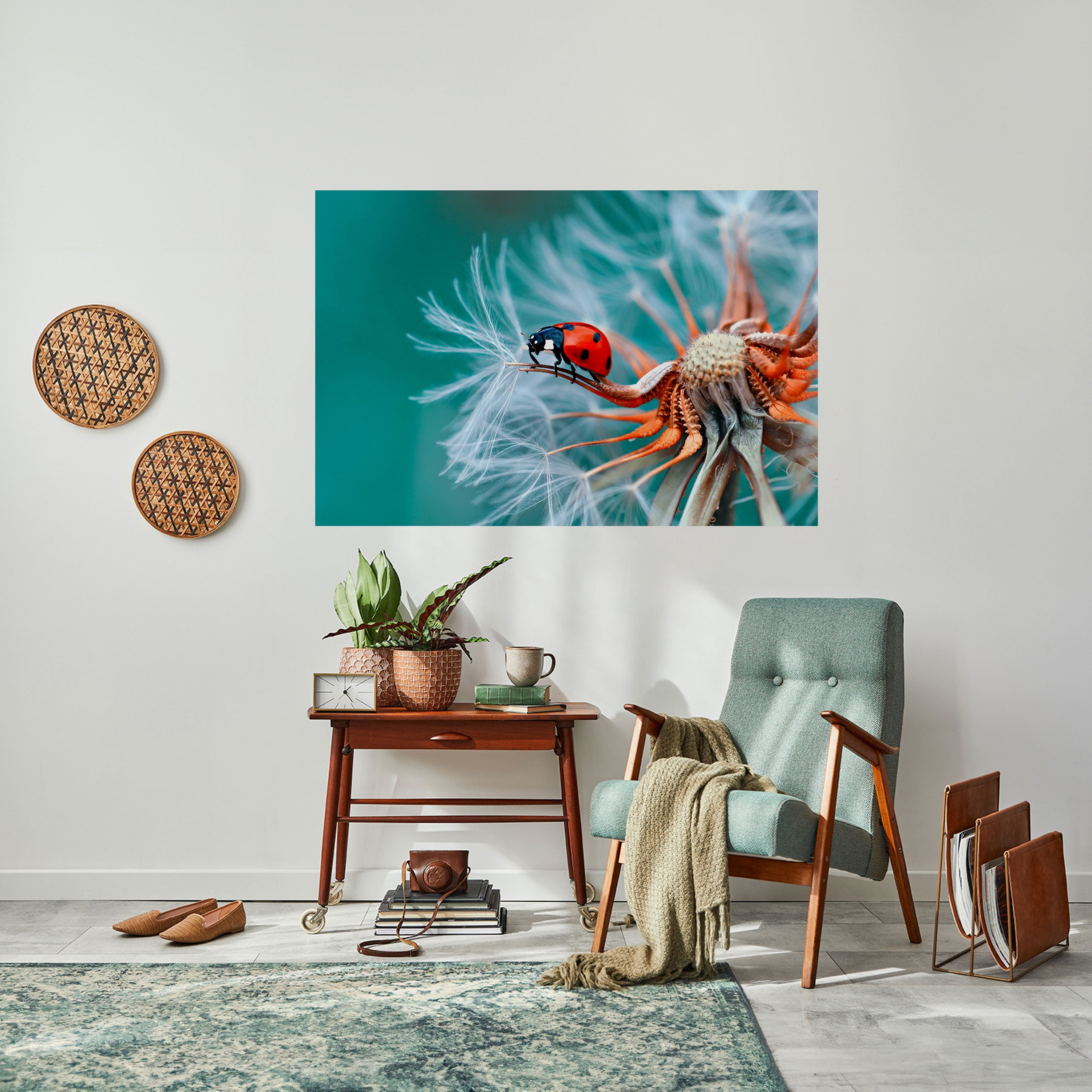 LADYBUG BALANCE Horizontales Poster zum Abziehen und Aufkleben