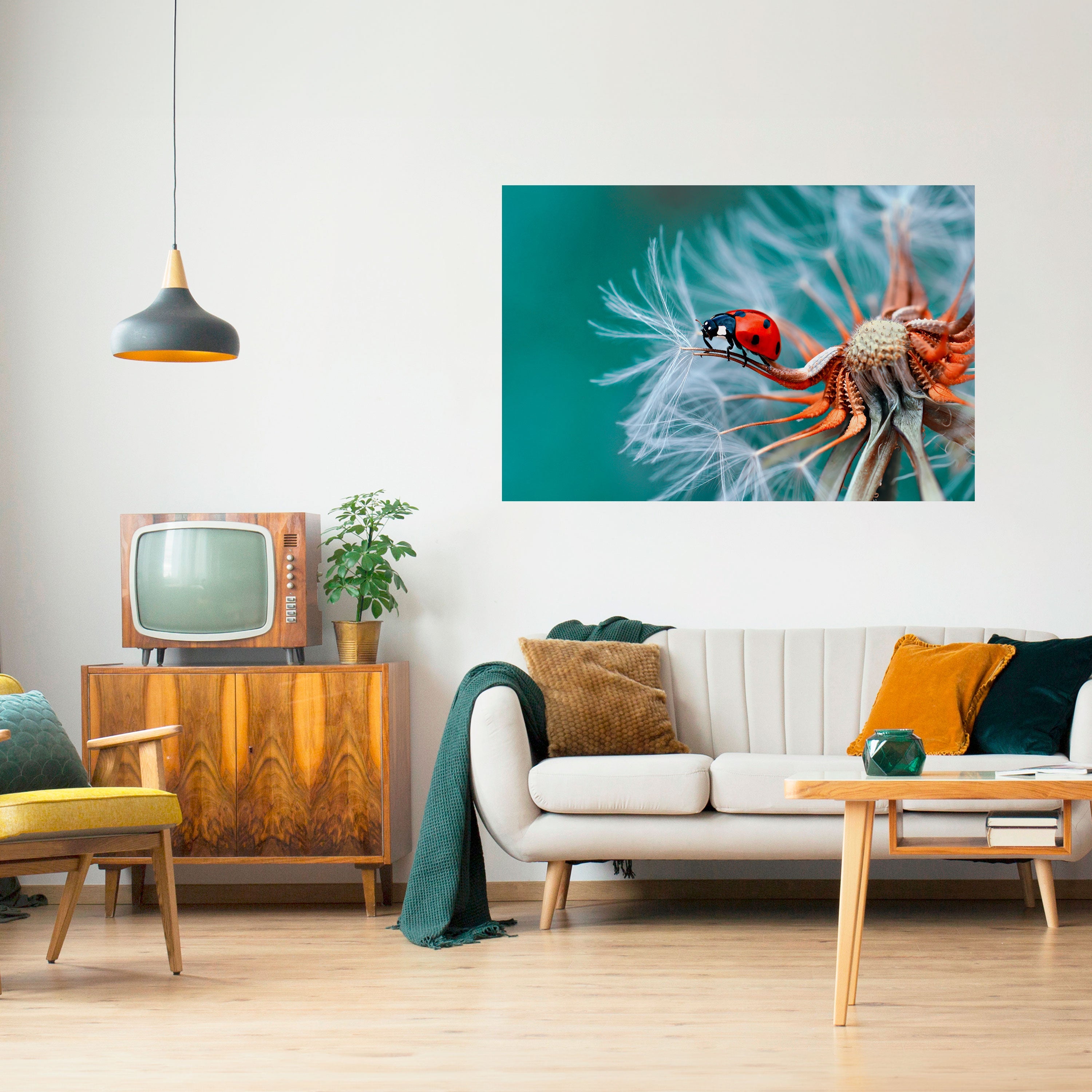 LADYBUG BALANCE Horizontales Poster zum Abziehen und Aufkleben