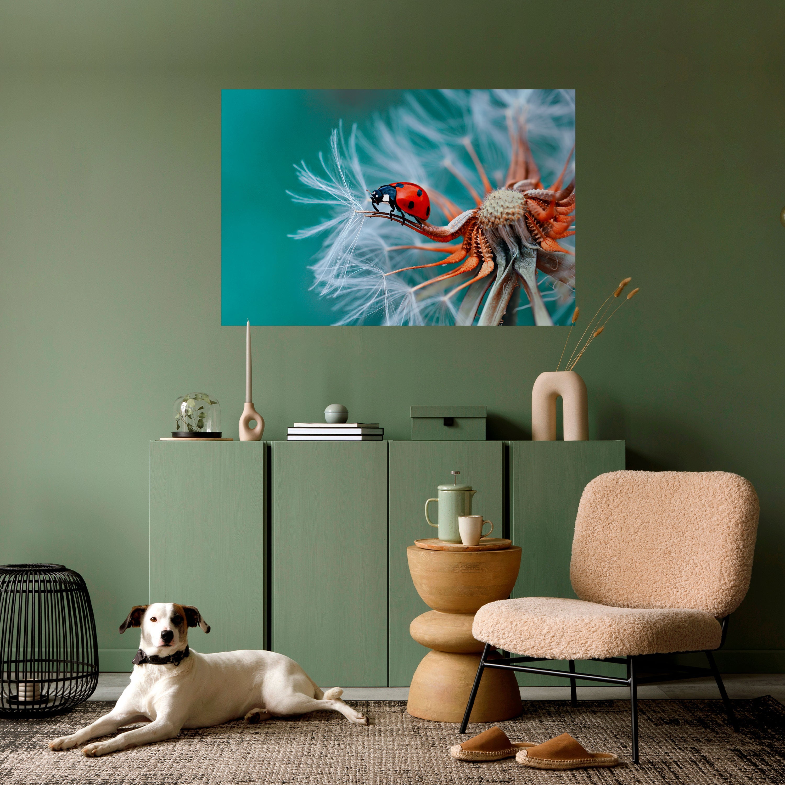 LADYBUG BALANCE Horizontales Poster zum Abziehen und Aufkleben