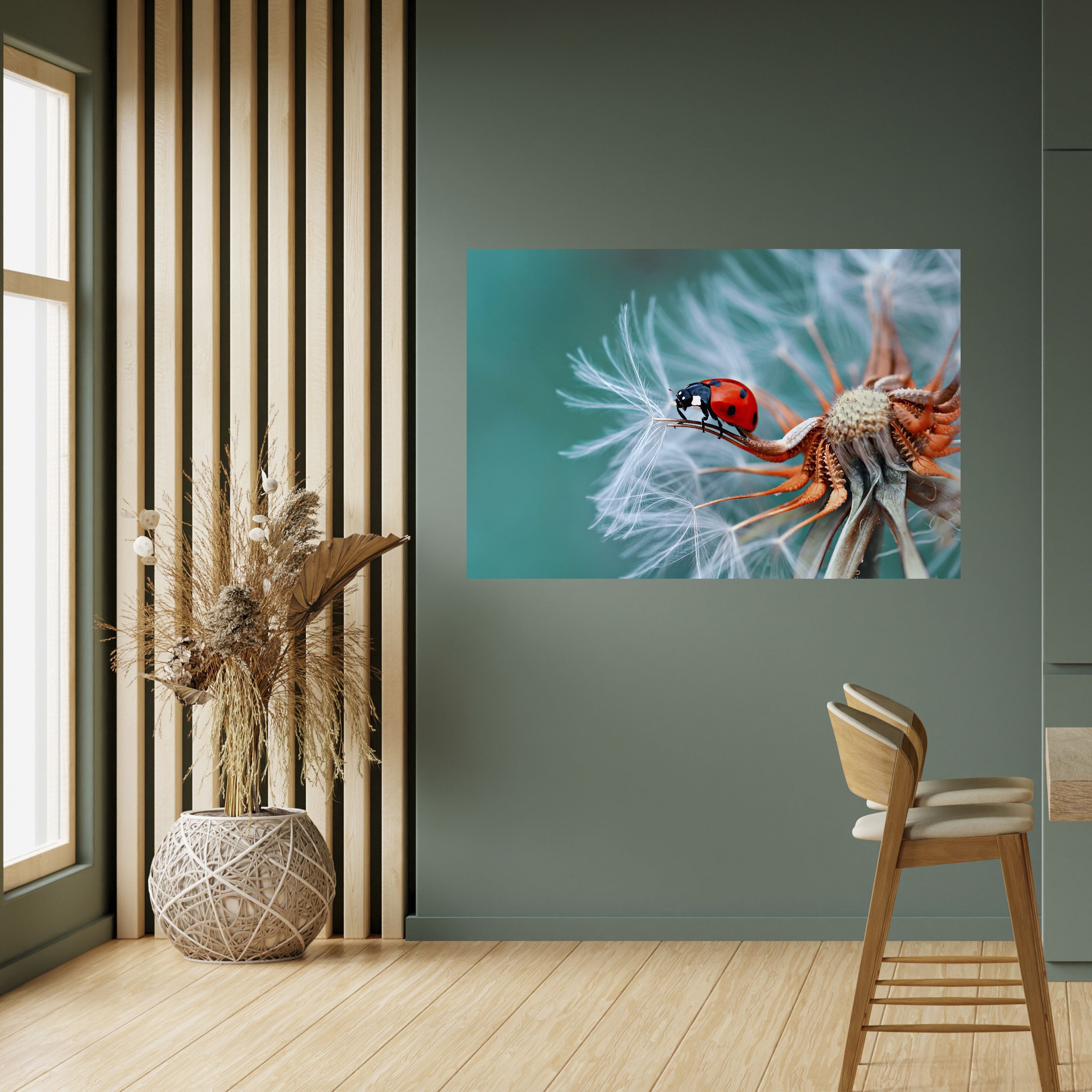 LADYBUG BALANCE Horizontales Poster zum Abziehen und Aufkleben