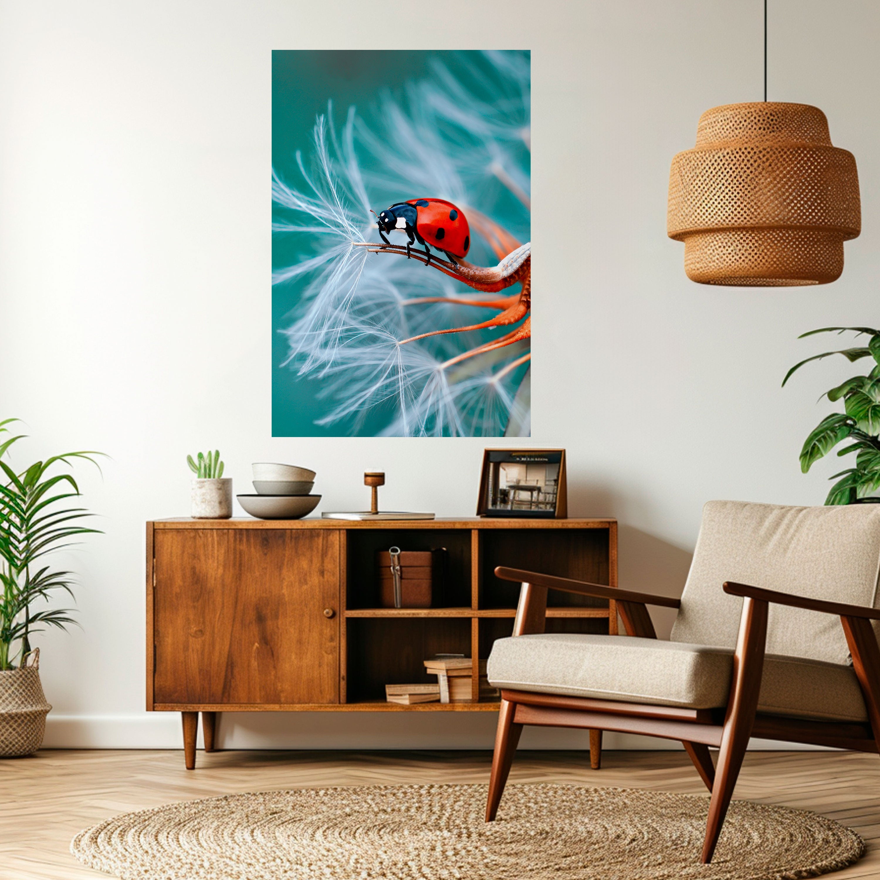 LADYBUG BALANCE Vertikales Poster zum Abziehen und Aufkleben