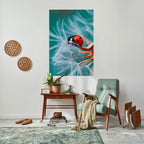 LADYBUG BALANCE Selbstklebendes Poster - Hochformat