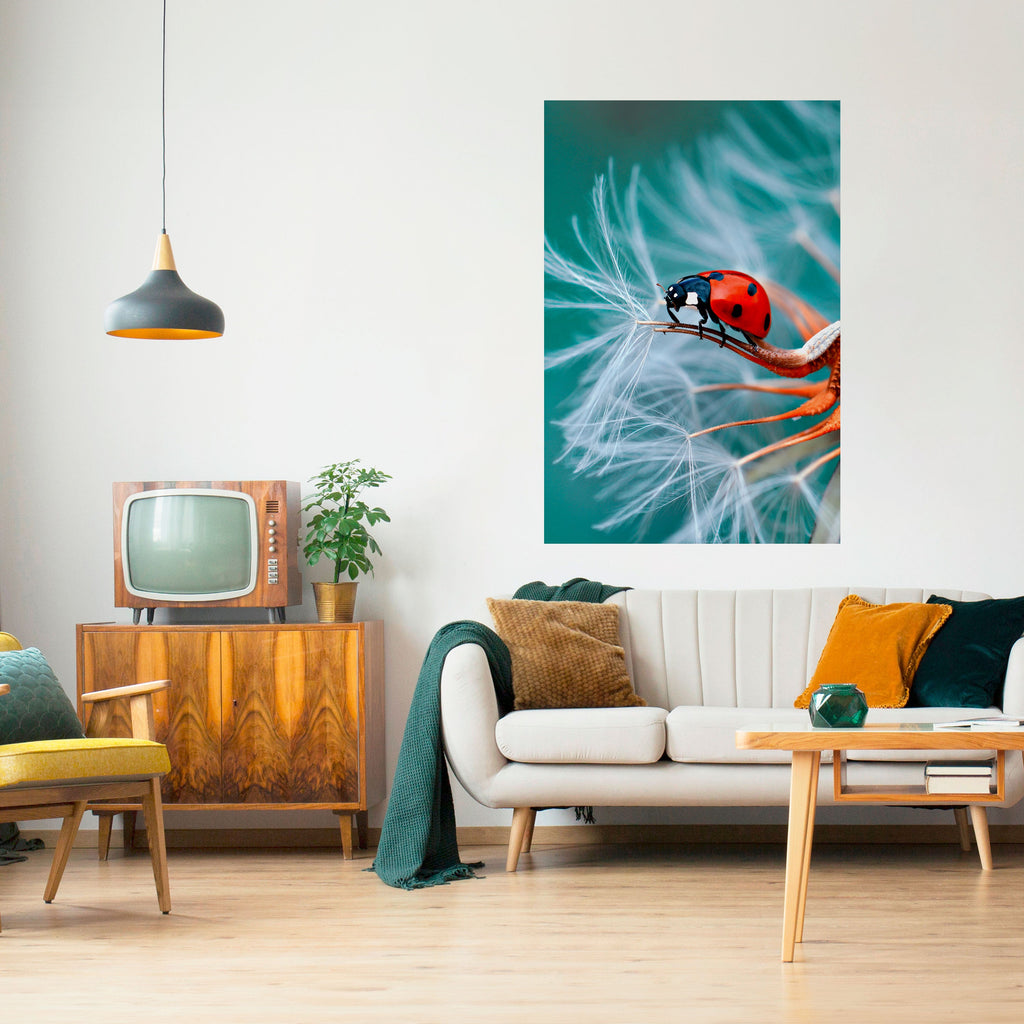 LADYBUG BALANCE Vertikales Poster zum Abziehen und Aufkleben