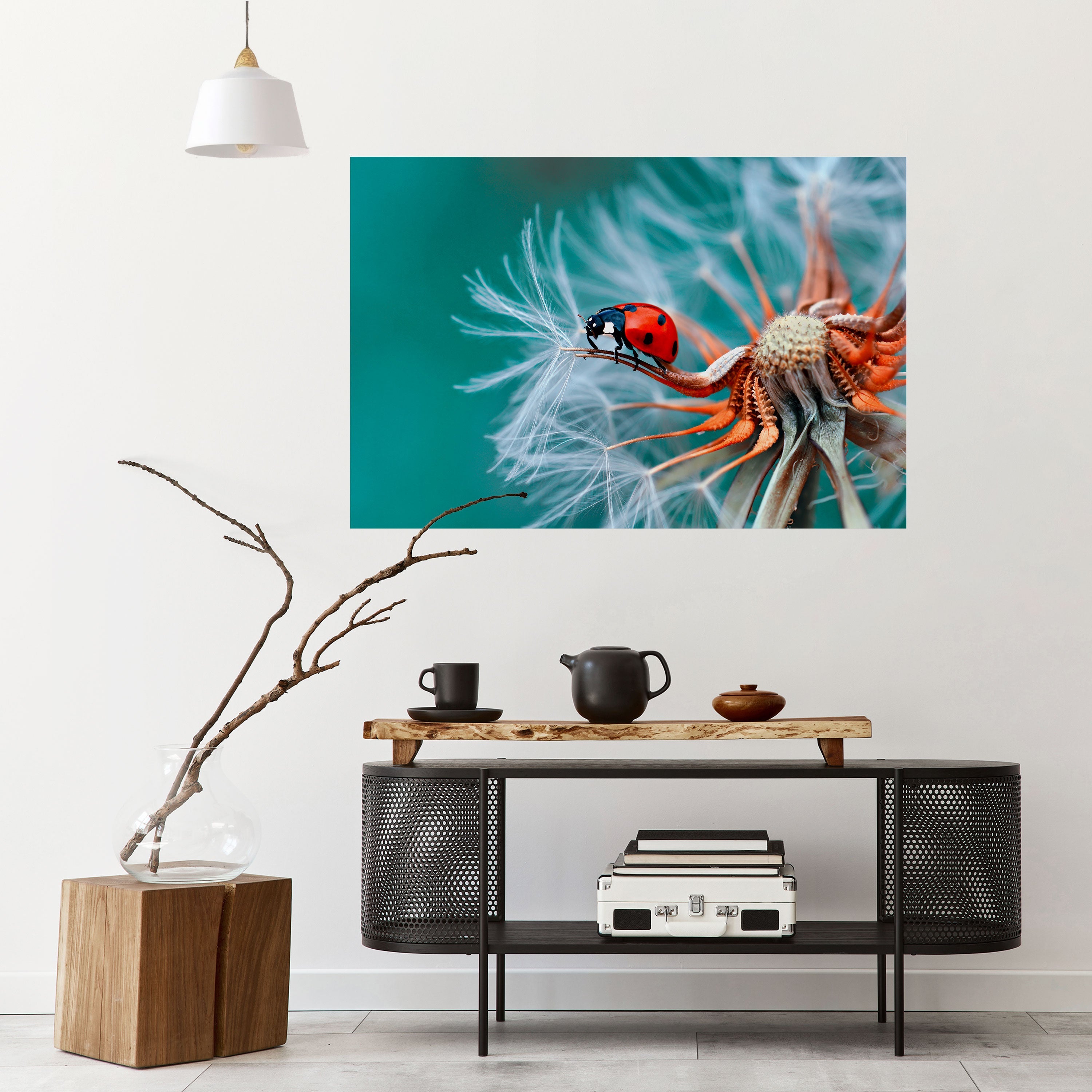 LADYBUG BALANCE Horizontales Poster zum Abziehen und Aufkleben