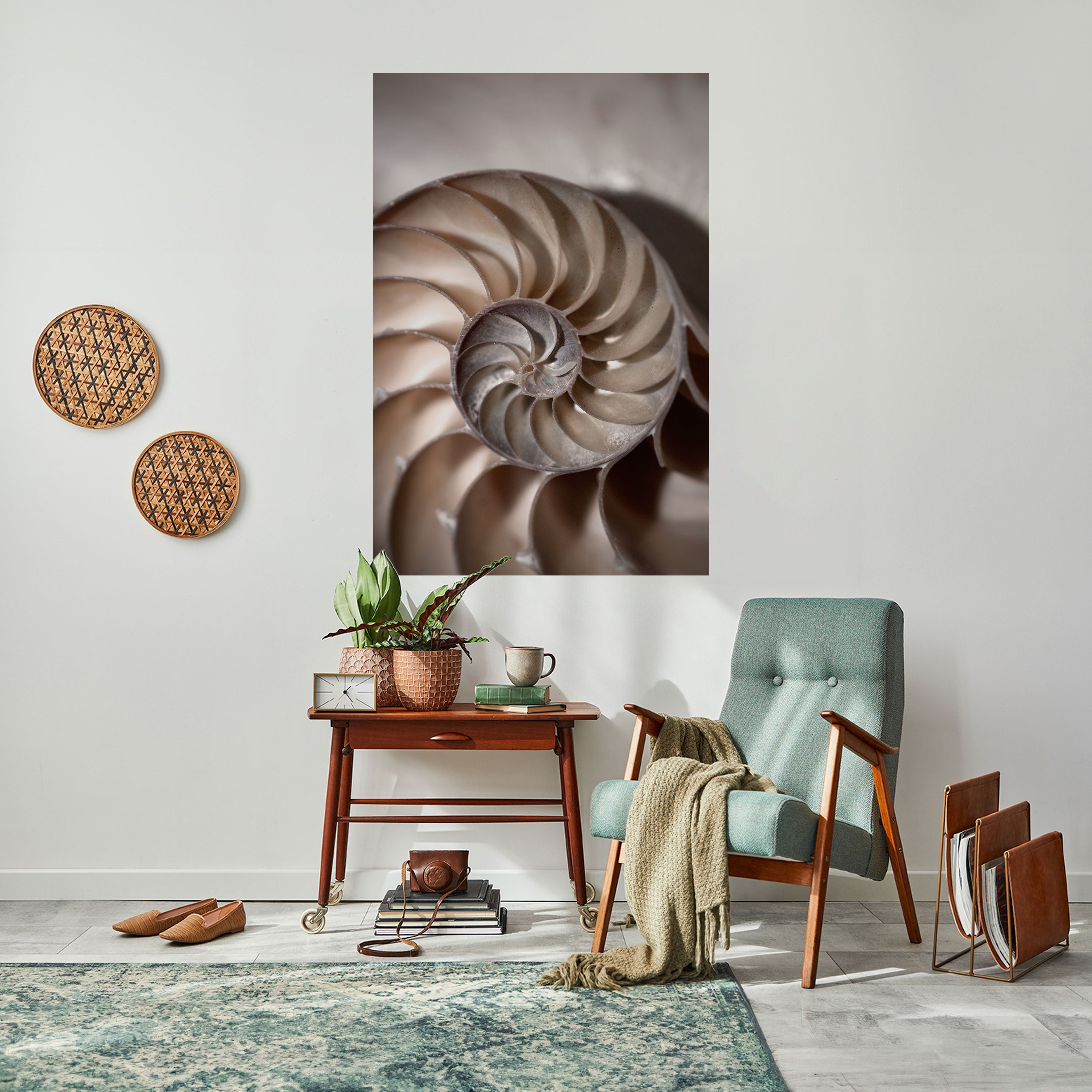 WHISPERS OF SHELLS Vertikales Poster zum Abziehen und Aufkleben