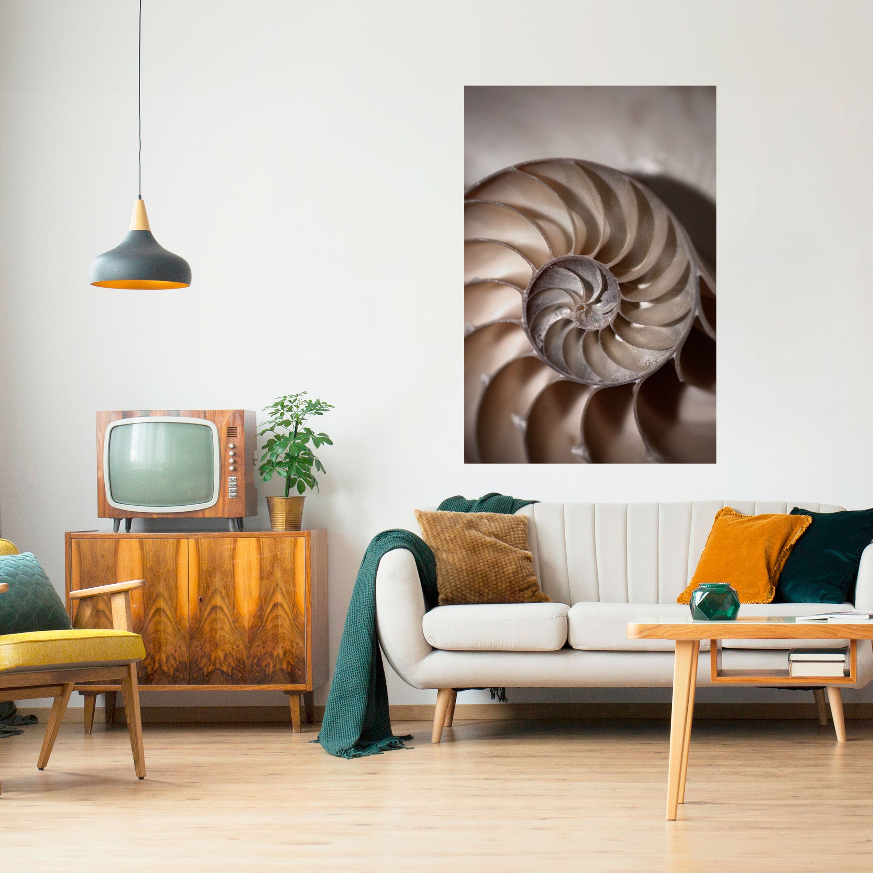 WHISPERS OF SHELLS Vertikales Poster zum Abziehen und Aufkleben